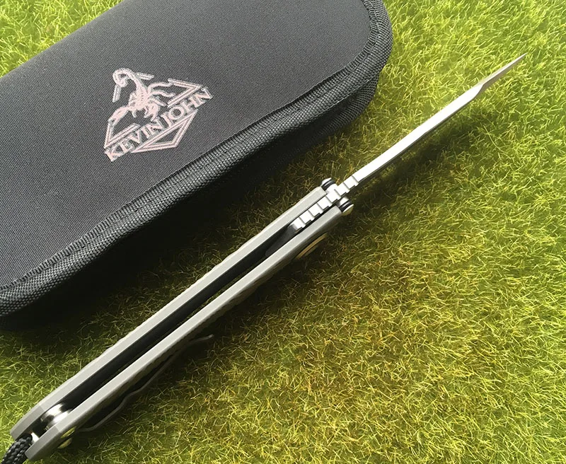 Складной нож kevin john CR Umnumzaan лезвие m390 титановая ручка карманный кухонный для