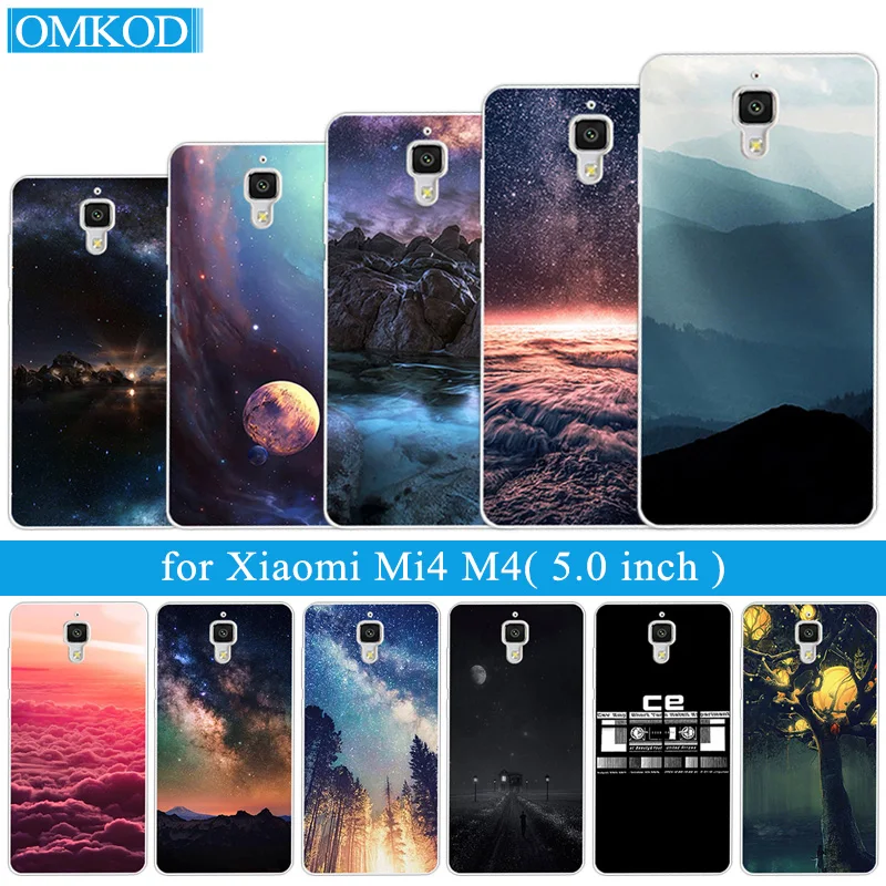 

for Xiaomi Mi4 Case Silicon Black Matte Back Cover 5.0 inch for Xiaomi Mi 4 Funda TPU Starry Sky Phone Bag for Xiaomi M4 Coque