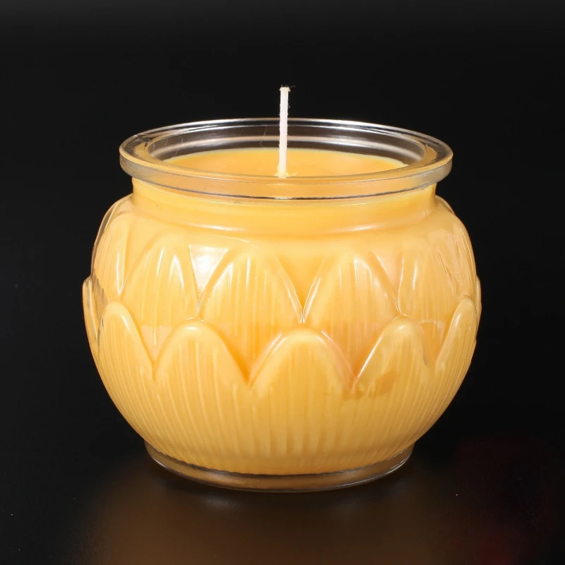 Buy Lotus Shaped 100 Natural Butter Candle, With