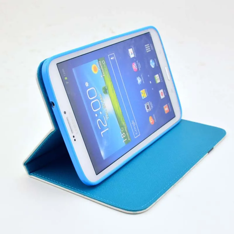 Чехол подставка для планшета Samsung Galaxy Tab 3 8 0 T310 T311 T315 с отделением карт и принтом|for