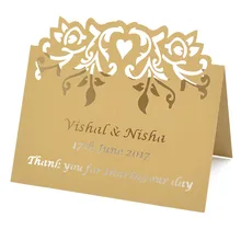 Новые товары лазерная резка поставщики для свадебных торжеств Пользовательские Любовь vines карты места