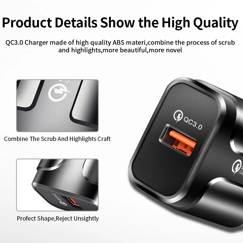  ROCK Quick Charge 30 Schnelle Usb Ladegerät QC3.0 Wand Handy Ladegerät für iPhone X Xiao mi mi 9 Ta