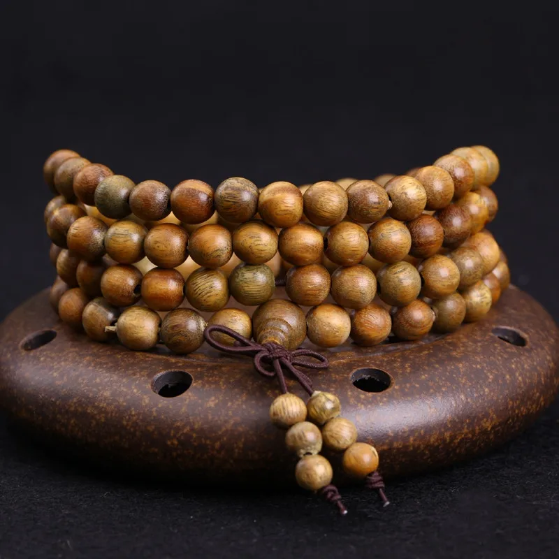 108*0,8 веравуд молитвенные бусы тибетский буддийский деревянный браслет Мала Будда браслет четки ожерелье ювелирные изделия