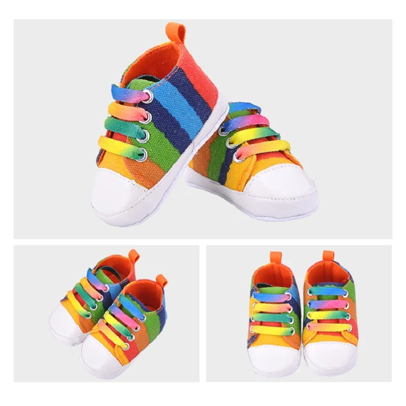 Colorful Canvas Baby Shoes Slip-proof Soft-soled Baby Walking Shoes 0-1 baby shoes toddler shoes