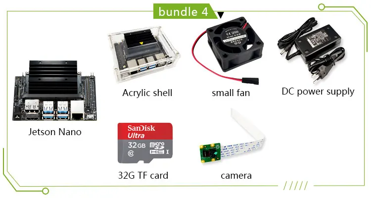 NVIDIA Jetson Nano Developer Kit совместим с ai-платформой NVIDIA для обучения и размещения по AI - Bundle: Bundle 4