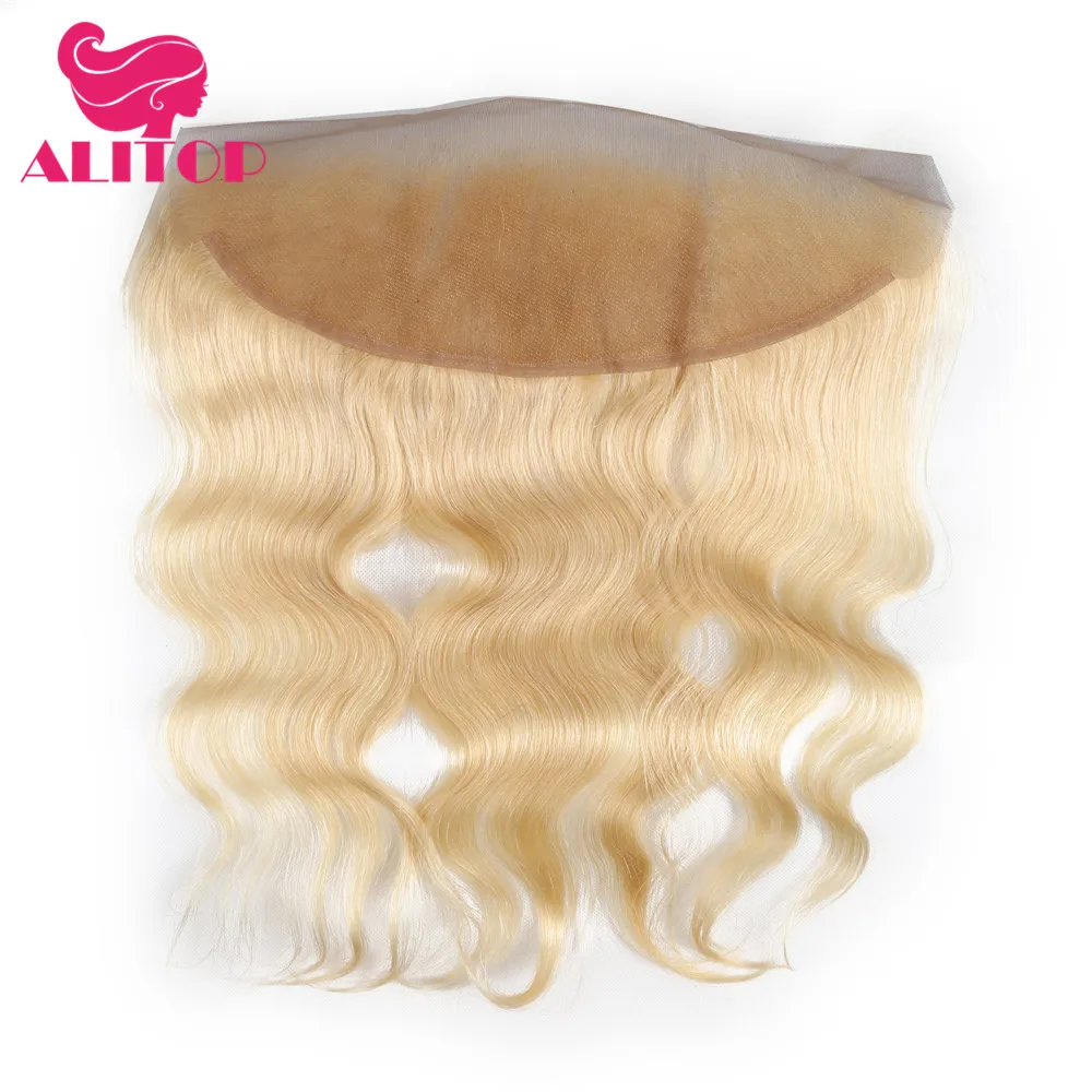 

ALITOP 13x4 Human Hair Closure 613 Blonde Body Wave Lace Closure Brazilian Non Remy Hair Free Part Lace Frontal With Baby Hair