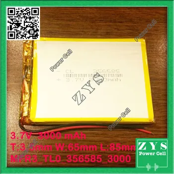 

356585 3.7V 3000mah Lithium polymer Battery with Protection Board For PDA Tablet PCs Digital Products 3.5x65x85mm 3000 mAh