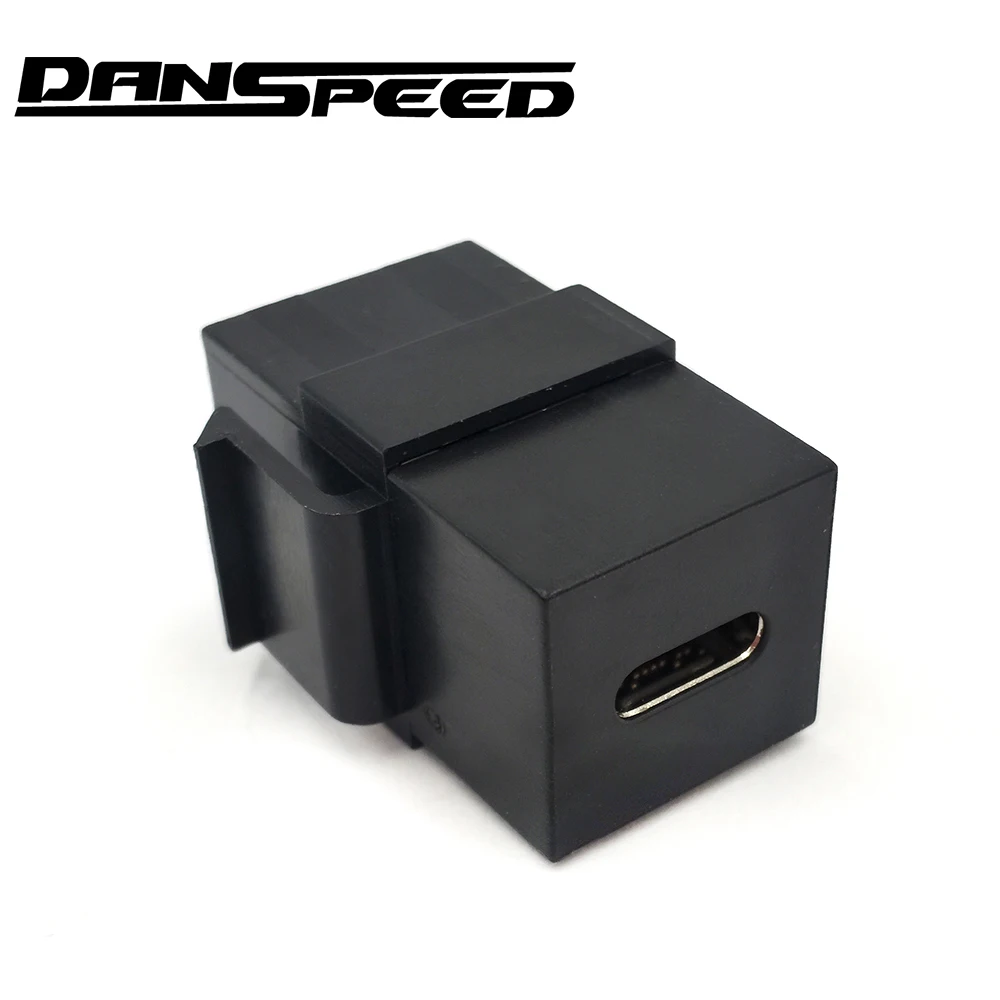 Danspeed USB-C 3,1 тип-c разъем Keystone вставка для женщин настенная пластина пустая панель Черный