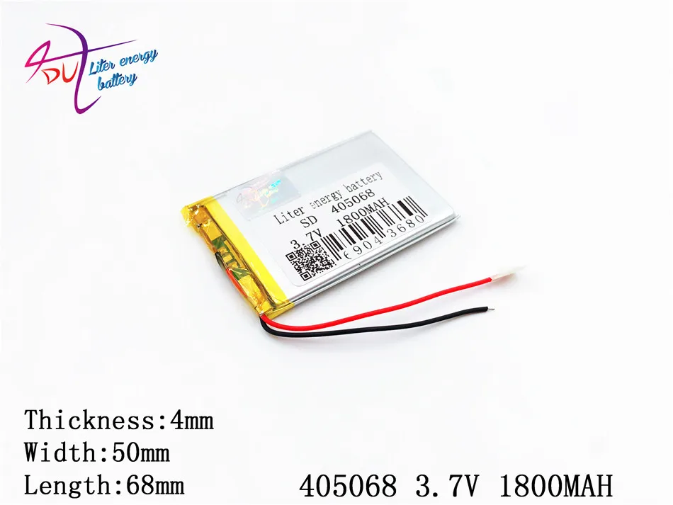 Литиевая батарея 1 шт планшет батарея 405068 3,7 V 1800 MAH 405070 MP3 MP4 MP5 gps DVD цифровой карты динамики