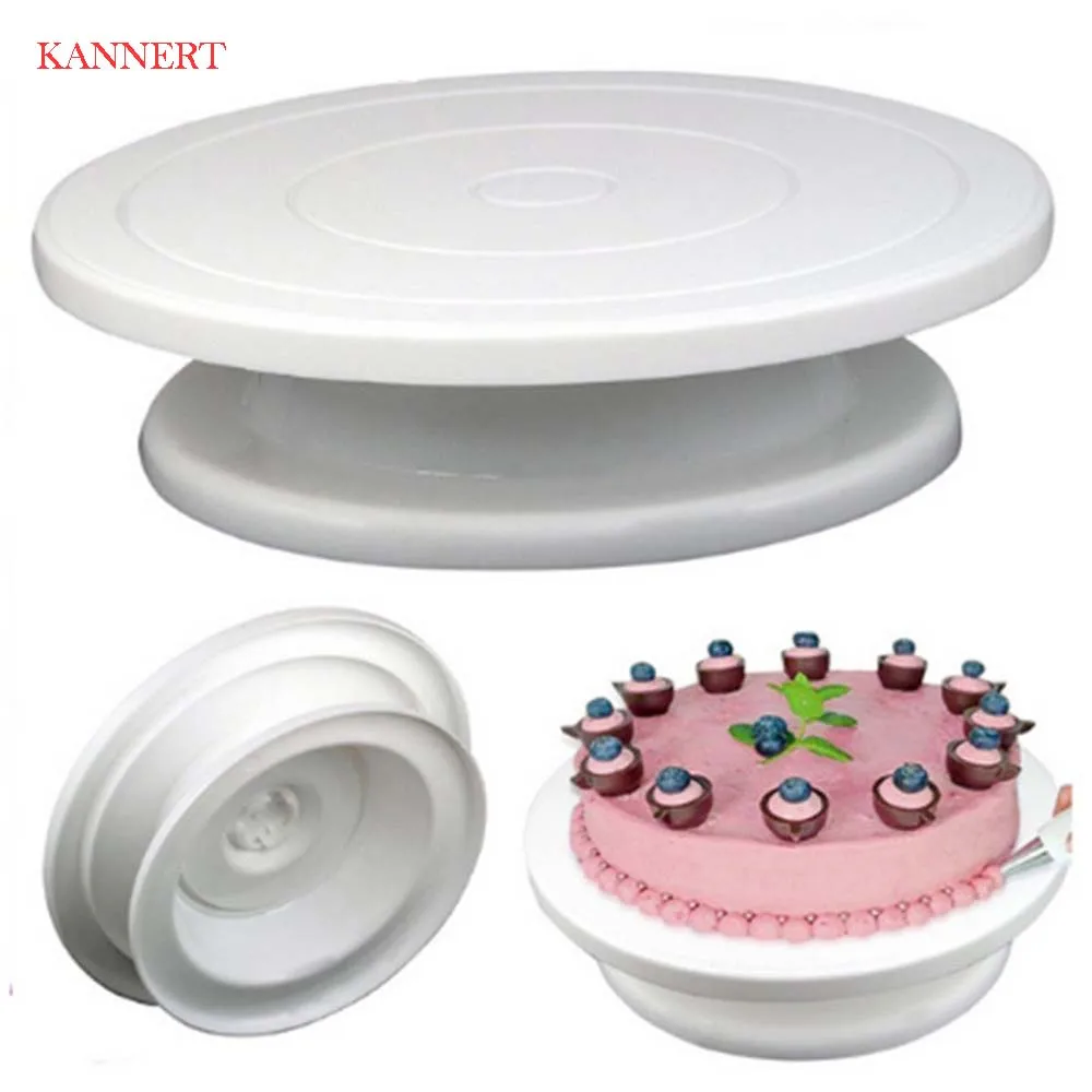 27cm Plastic Cake Turntable Rotating Cake Decorating Turntable Anti