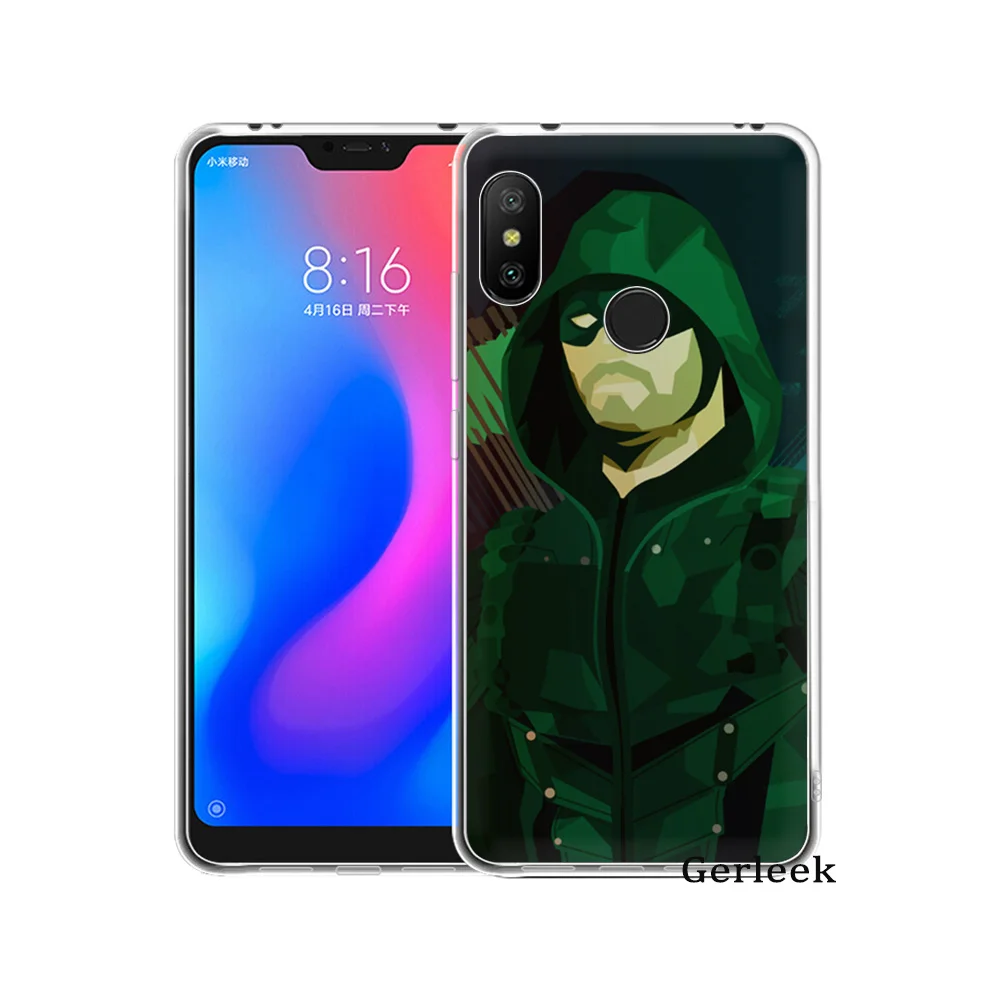 Мягкий чехол для мобильного телефона из ТПУ с зеленой стрелкой Xiaomi Redmi Note 4 4A 5A 5 Plus
