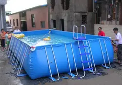 Стальная рама ПВХ брезент бассейн могут быть выполнены по индивидуальному заказу в диапазоне от 0.7 м высота до 1.32 м высота
