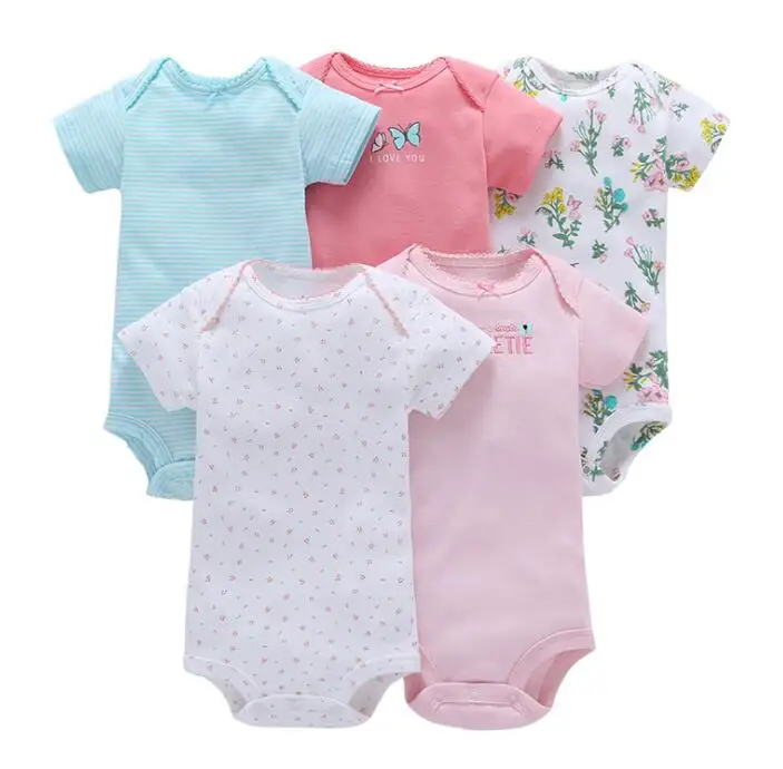 5 шт./лот, детская одежда для девочки, мягкая хлопковая качественная одежда для новорожденных, Ropa de bebe комбинезон для малышей 0-24 месяцев - Цвет: bodysuit 04