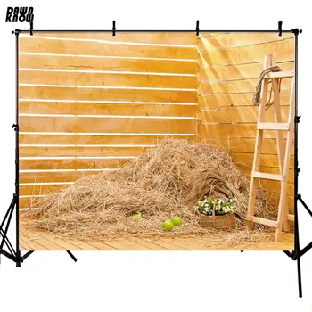 

DAWNKNOW Straw Log Ladder Vinyl Photography Background For Baby New Fabric Polyester Backdrop For Personal Photo Studio F2710