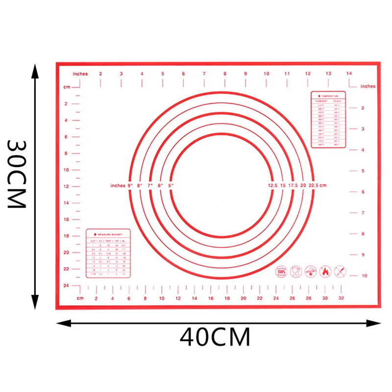 Пищевая доска из силикагеля для торта, муки, антипригарные Кондитерские доски для выпечки, раскатки теста, лоток для выпечки 40x30 см, жаростойкие формы для выпечки
