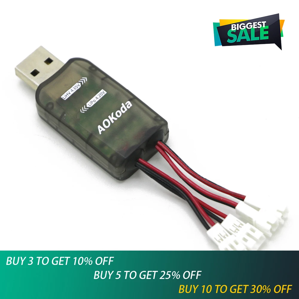 Высококачественное зарядное устройство AOKoda CX405 4CH Micro USB для 1S Lipo LiHV Аккумулятор