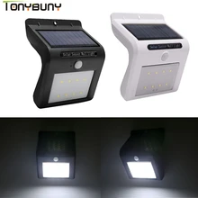 Design moderno LED de Energia Solar Sensor de Movimento PIR Wall Light LED de Poupança de Energia Ao Ar Livre Rua Caminho Quintal Jardim de Casa de Segurança lâmpada