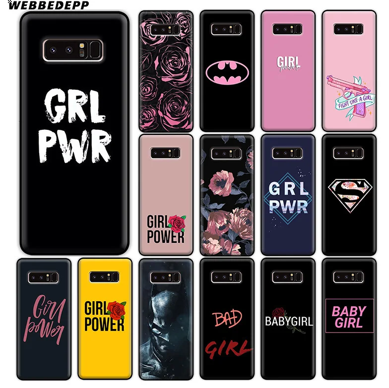

WEBBEDEPP Girl Power Superman Soft Silicone Case for Samsung Galaxy A9 A8 A7 A6 Plus 2018 A5 A3 2017 2016 Note 9 8