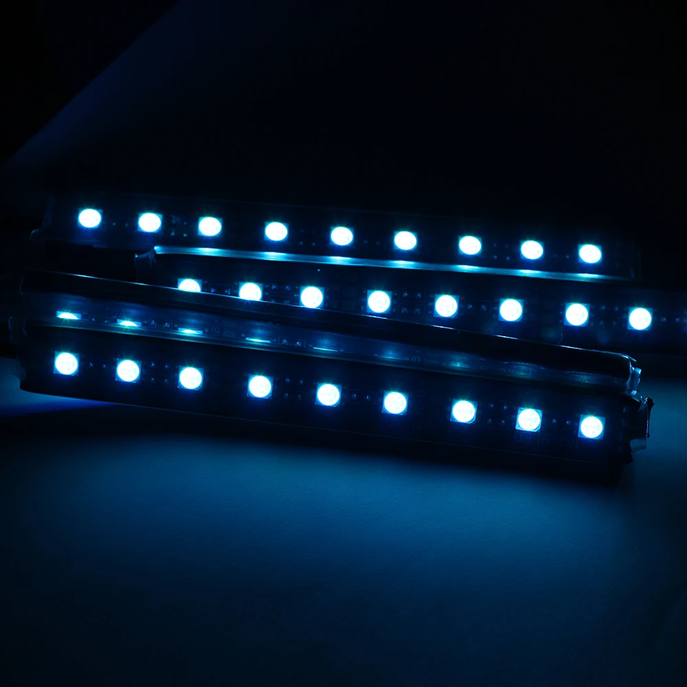 Автомобильный RGB Светодиодные ленты 5050 SMD неоновые полосы Декоративные Атмосферу полосы света авто RGB путь напольный светильник Вики дистанционного Управление 12V