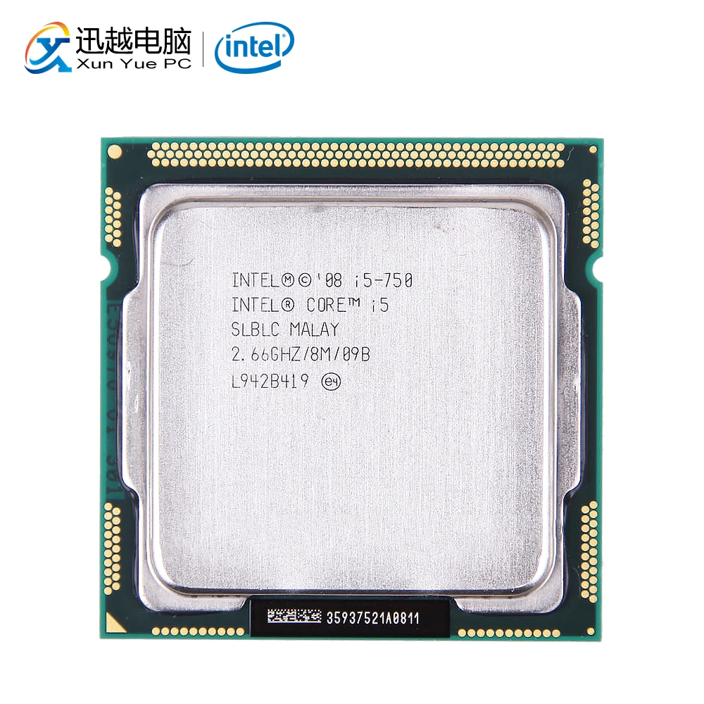 Intel Core i5 750 настольный процессор i5-750 четырехъядерный 2,66 ГГц 8 МБ кэш L3 LGA 1156 используемый ЦП