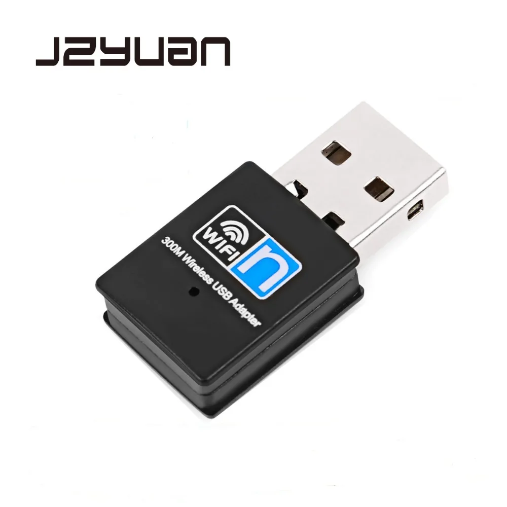 

JZYuan USB Wireless WiFi Dongle Adapter 300Mbps Network LAN Card 2.4GHz WiFi Receiver Wifi External For PC Windows XP Vista MAC