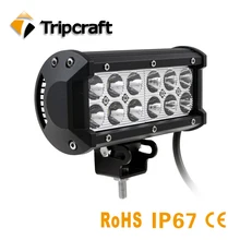 TRIPCRAFT 36 w LED LIGHT BAR PONTO FLOOD BOCA CAR WORKLIGHT para offroad barco caminhão auto ramp 4×4 4wd 6500 k luz de nevoeiro 12 V 24 V IP67