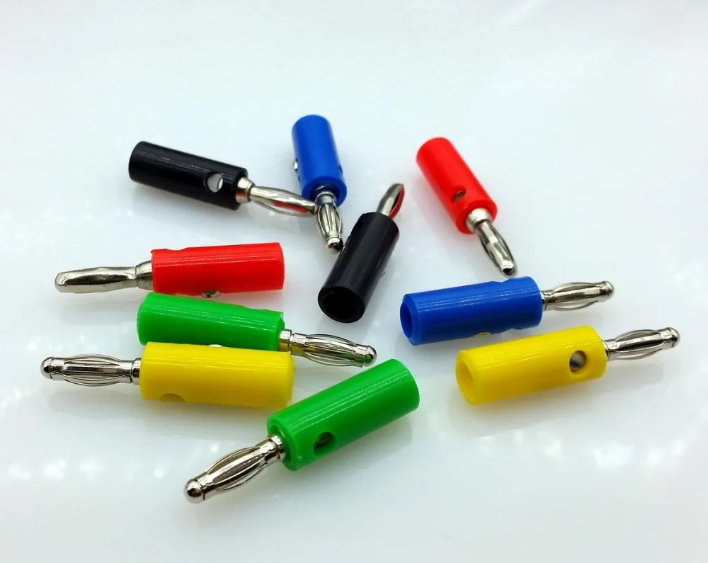 Buy 10pcs 5 color Wire Audio Speaker Cable Banana Plug
