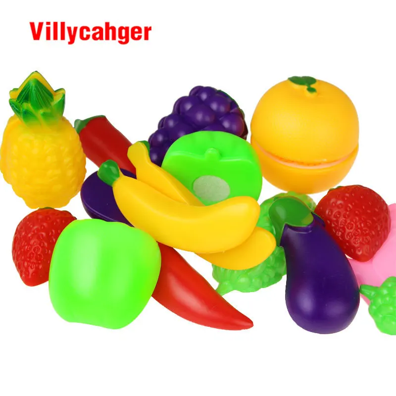 11 шт./компл. пластиковый игрушечный миксер пищевой реквизит Набор для резки фруктов и овощей для детей