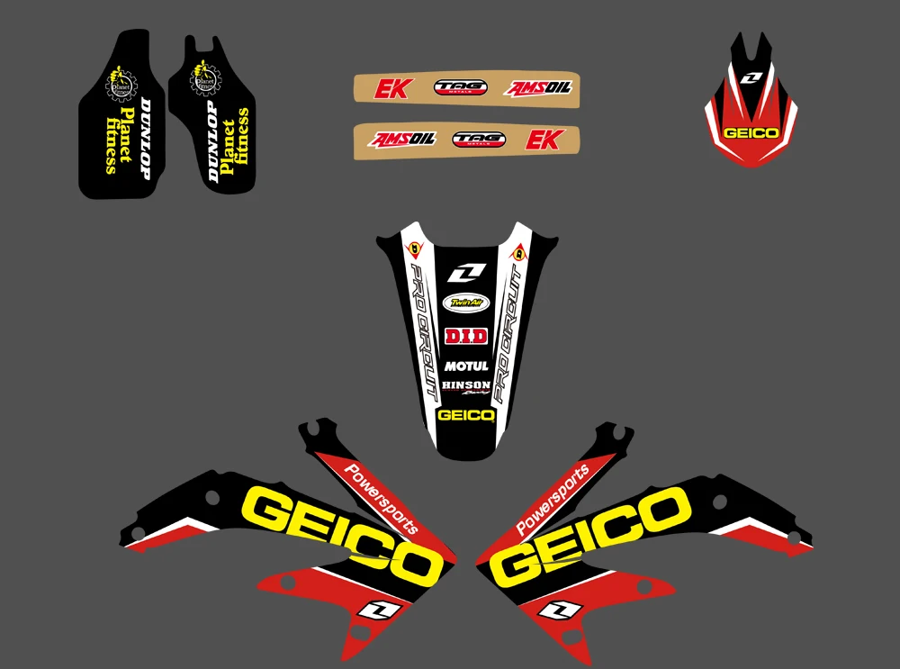 Графические наклейки S & background для Honda CRF450 CRF450R 2005 2006 2007 2008 CRF 450 450R|Наклейки и