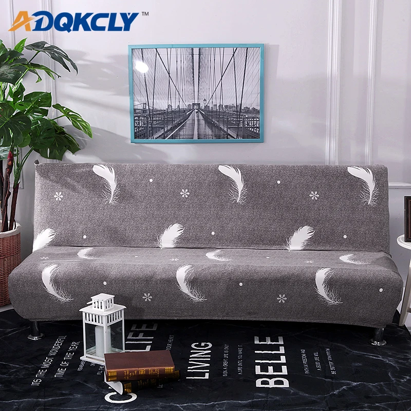 Adqkcly Spandex Elastic All Inclusive Sofa Cover Feather Printed