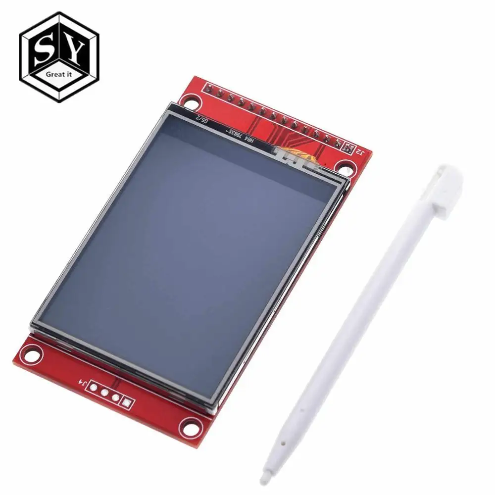 

1PCS GREAT IT 2.4" 240x320 SPI TFT LCD Serial Port Module 5V/3.3V PCB Adapter Micro SD ILI9341 White LED