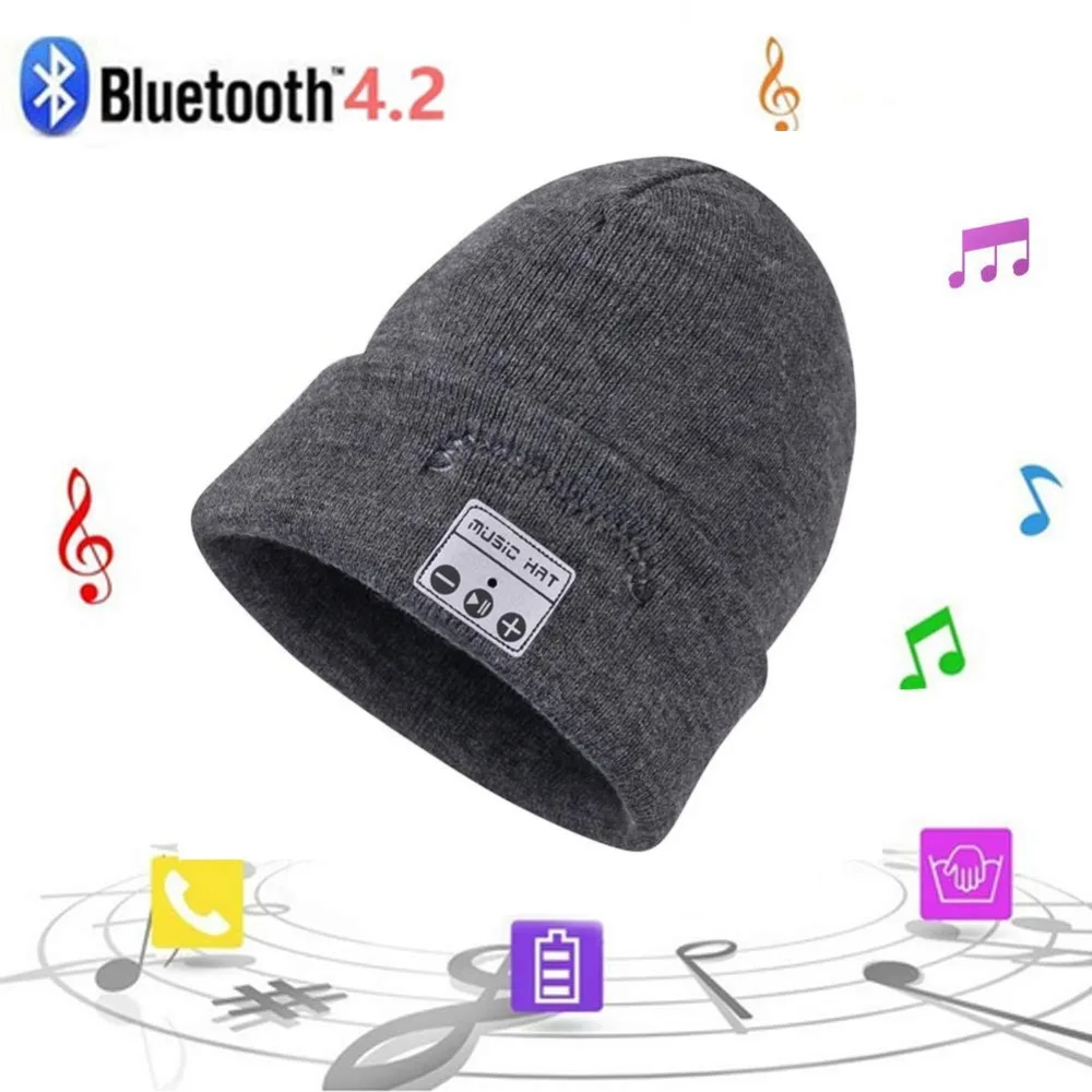 Christmas Bluetooth4.2 Beanie Hat Wireless Bluetooth Music Cap Earphone Headphone Headset Speaker Mic Smart | Электроника