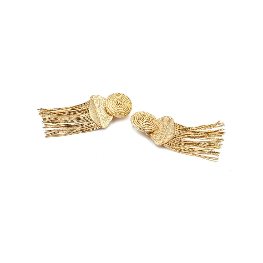 Vodeshanliwen za модные золотые серьги с металлическими кисточками для женщин, бренд, винтажные длинные висячие серьги, аксессуары