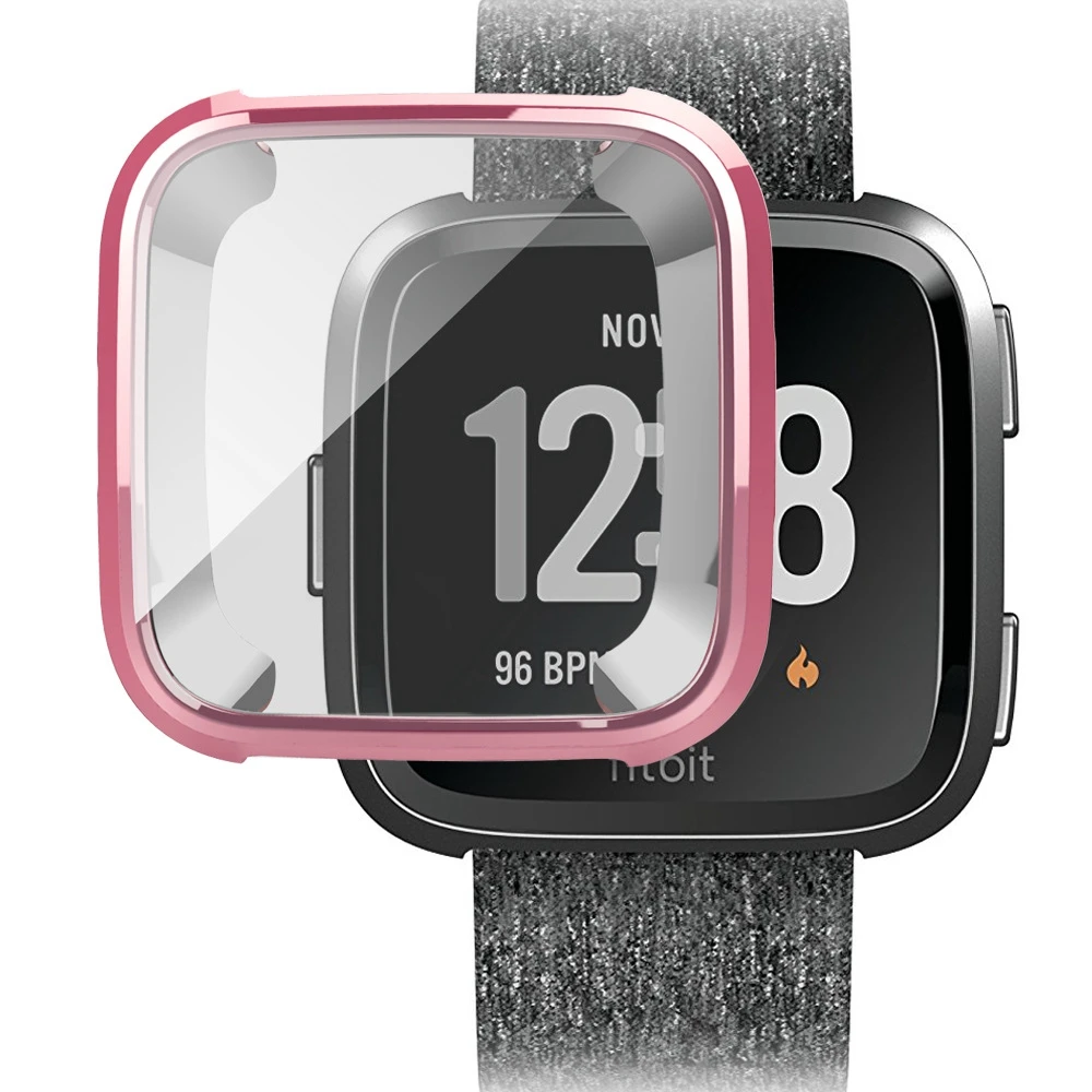 Ultra-thin Soft Plating TPU Case Cover For Fitbit Versa Full Protection Silicone Cases wearable devices Smartwatch Protector