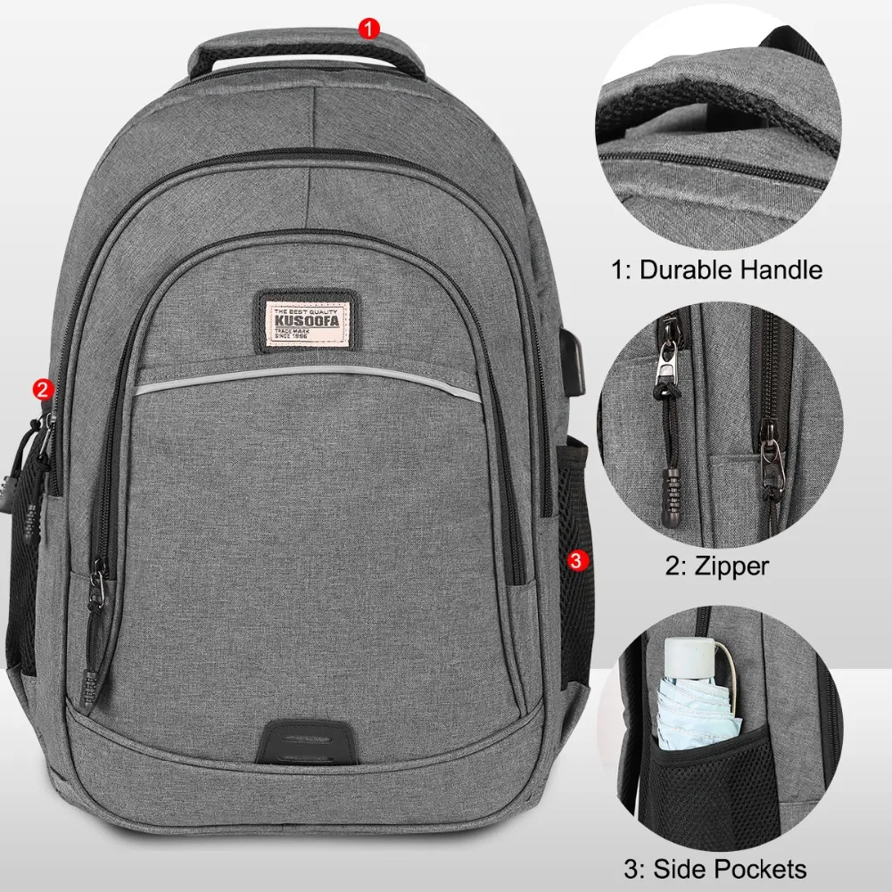 Anti thief USB Backpack 15.6inch Laptop Bagpack For Women Men School Backpack Bag for Teens Boys Male Outdoor Travel Mochila (2)