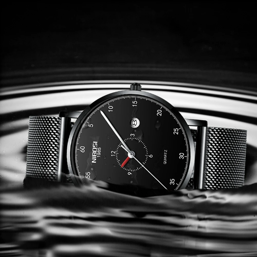 NIBOSI мужские часы модные повседневные спортивные кварцевые часы мужские военные водонепроницаемые ультра тонкие наручные часы Relogio Masculino saat