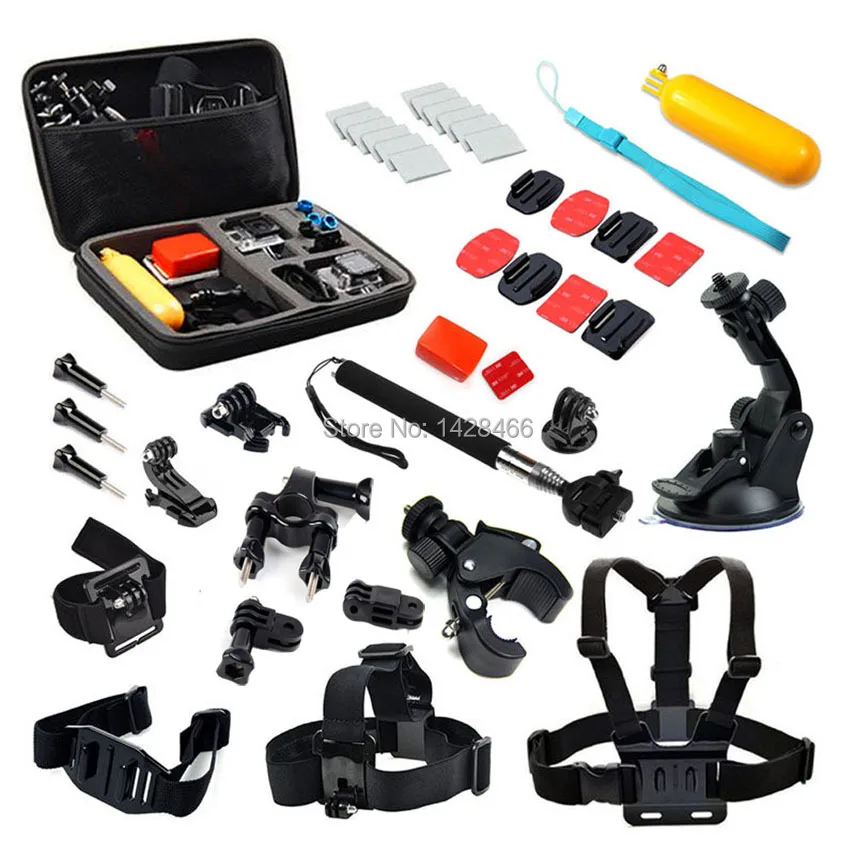 

Head Chest Strap Mount GoPro Accessory Bundles Set Kit Case Bag Chest Strap for GoPro Hero 4 HD Go Pro Hero 3+