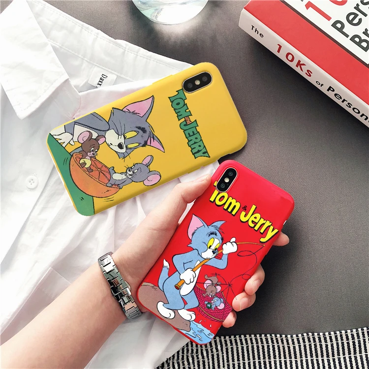 

Fashion trend Cartoon Tom Jerry Stitch Case For iPhone 7 8 6 Plus Case Silicon Sailor Moon Soft TPU Case For iPhone X XS MAX XR