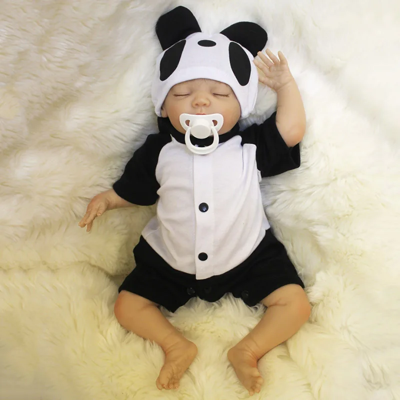 

NPK 48cm/19" Reborn Doll Silicone Lifelike Jointed Newborn Sleeping Doll Birthday Gift @ZJF