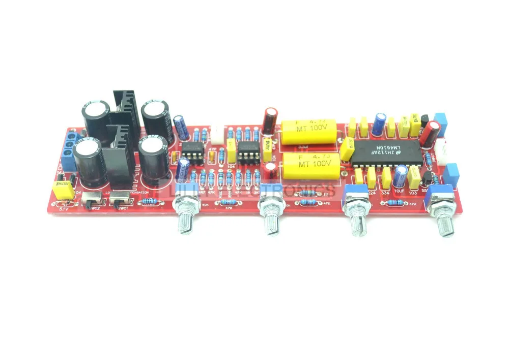 Lm4610n+ne5532 Tweeter Bass Volume Tone Adjust Amplifier Assembled