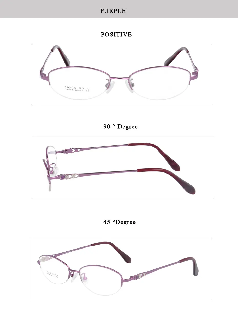 Magic Jing металлические оптические рамки близорукость очки по рецепту очки Половина обода для мужчин и женщин N8506