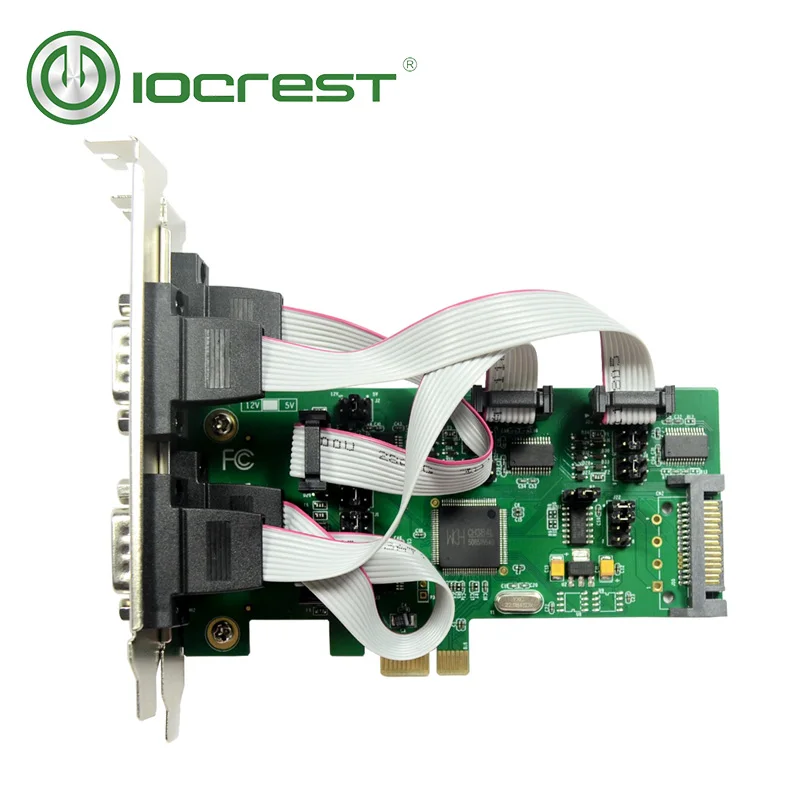  IOCREST 4 DB-9 serielle rs232 ports pcie controller karte mit 1 TTL port