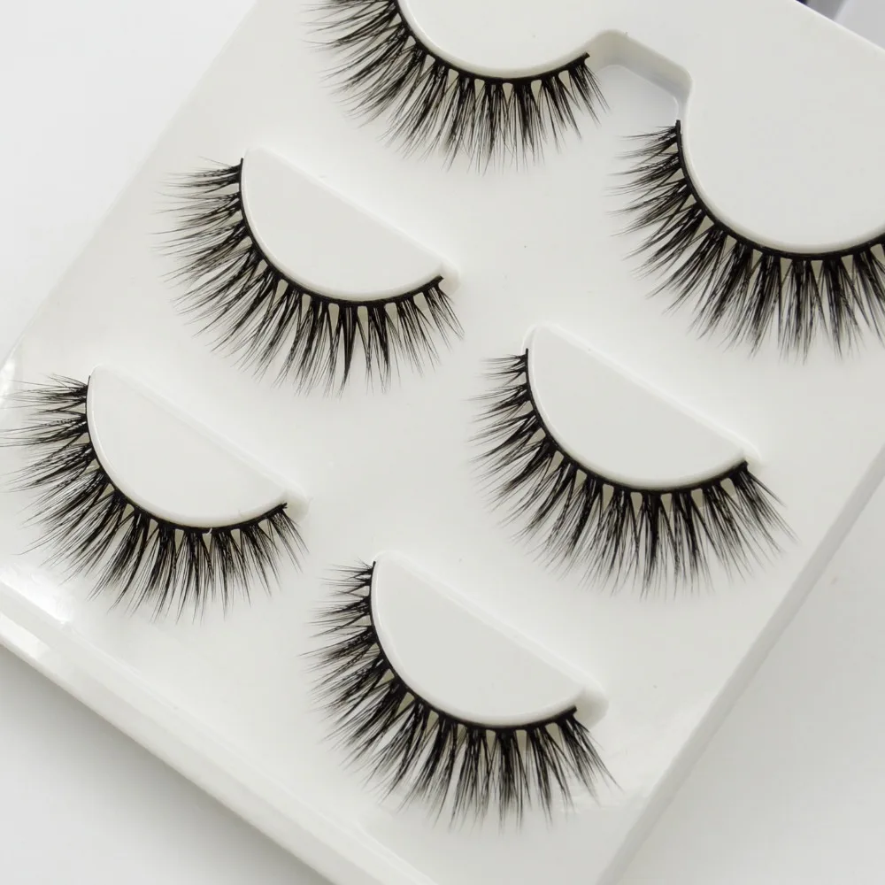 

3pairs Lashes Visofree False Eyelashes Natural Multipack High Quality Handmade Eyelashes Crisscross Lashes Fashion Lashes 3D04
