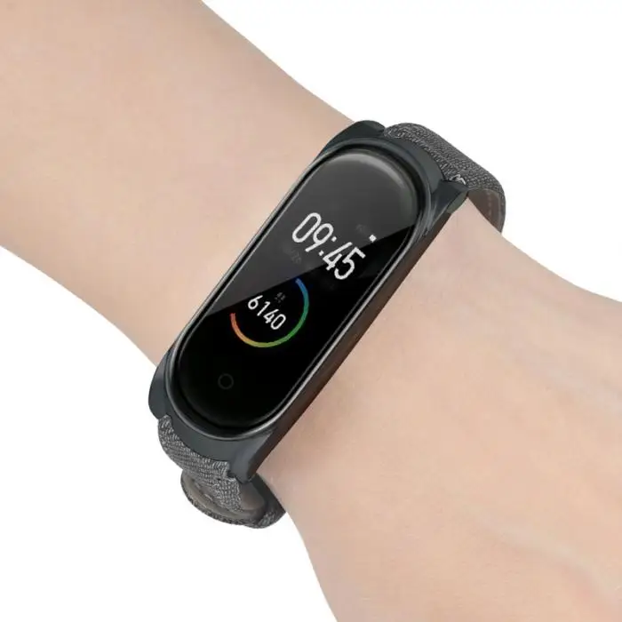 Ремешок для часов mi Band 4 с джинсовым узором, кожаный ремешок для часов с металлическим чехлом, чехол для Xiaomi mi Band 4