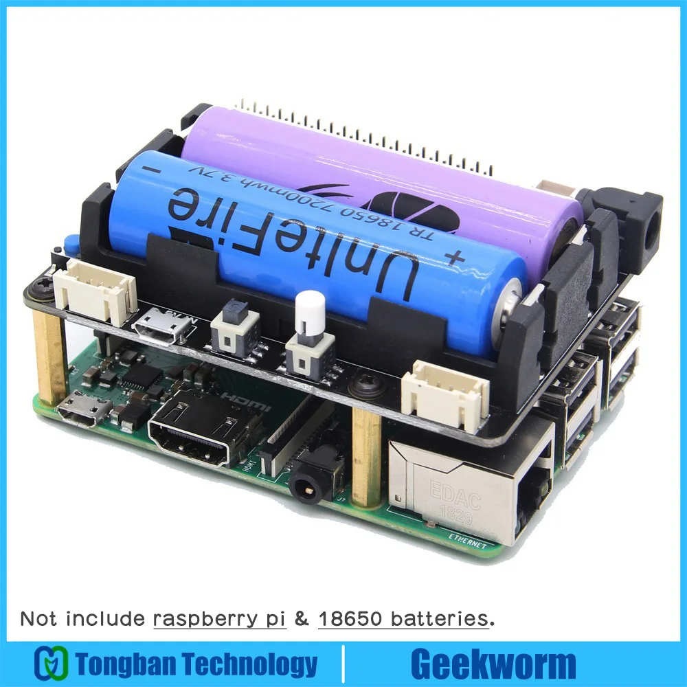 Raspberry Pi 4 Модель B/3B +/3B UPS защита для головного убора с безопасным отключением +