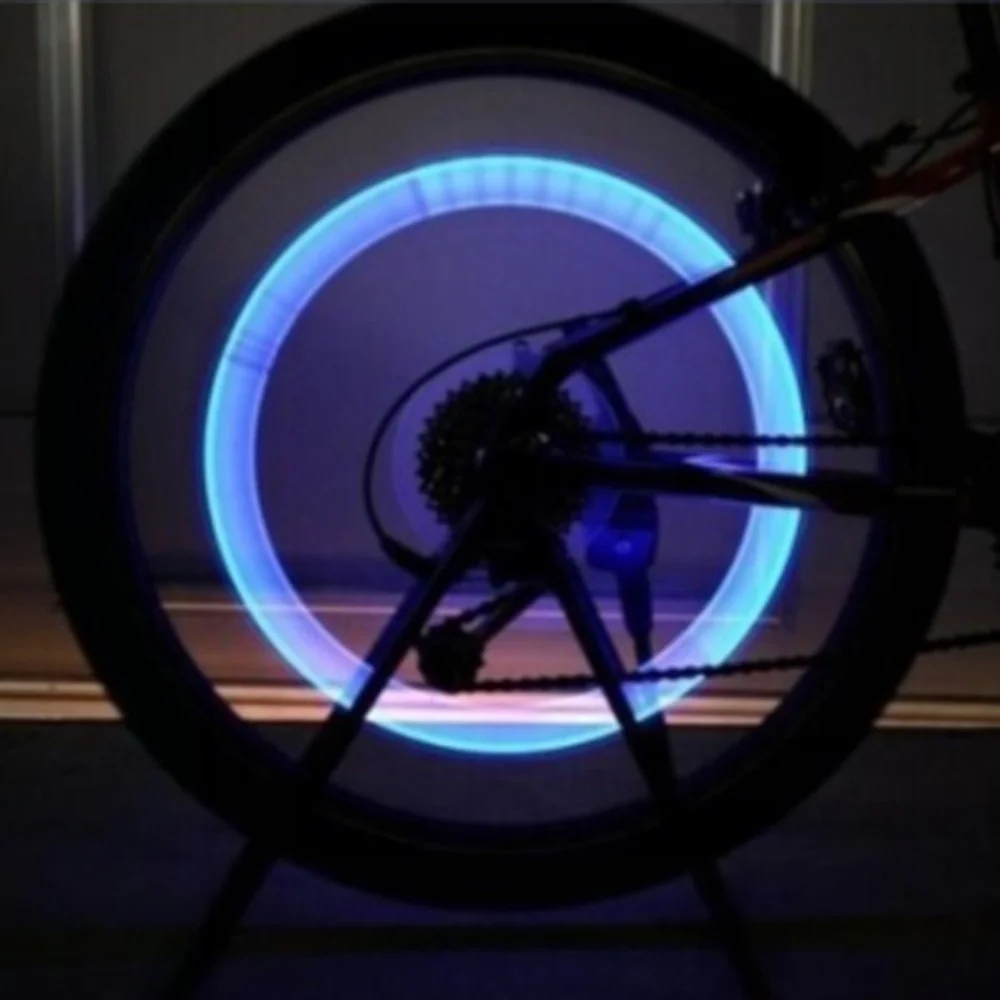 1 пара автомобильный Стайлинг неоновый синий стробоскоп светодиодный светильник колпачки для клапанов Автоаксессуары аксессуары для мотоциклов и велосипедов