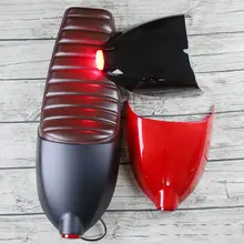 Универсальное винтажное мотоциклетное сиденье для езды на мотоцикле с чехлом и задним светом