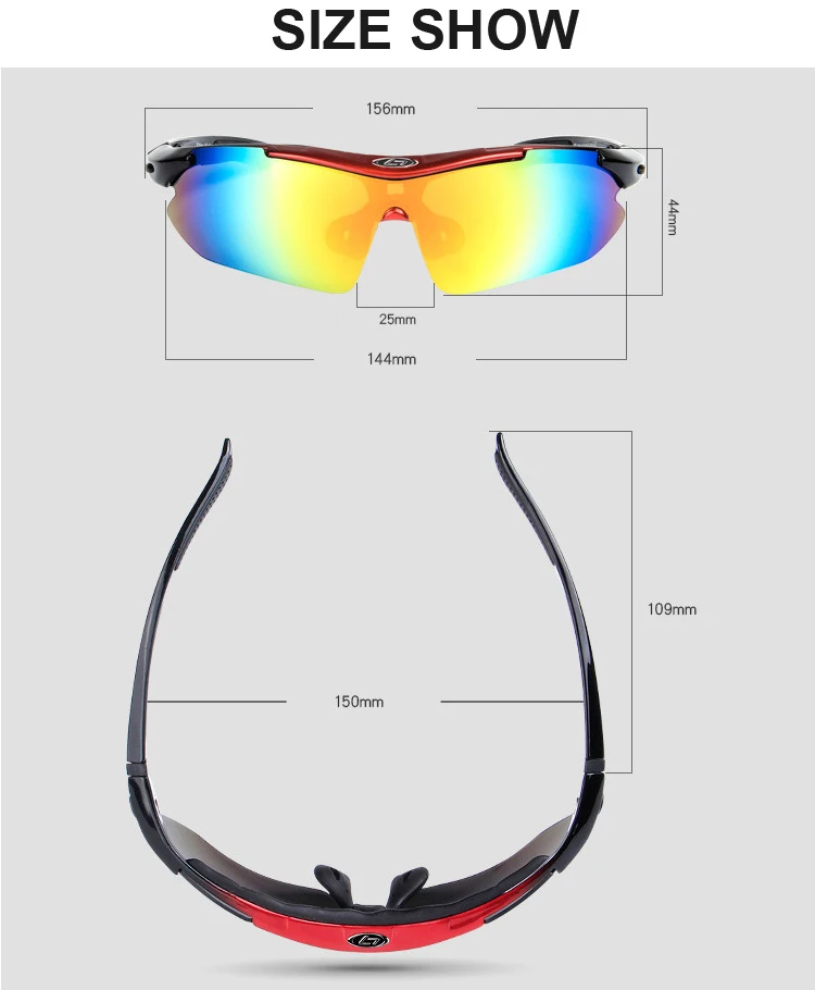 Cycling Glasses 5 Lens Windproof Anti-fog With Mypia Frame Sport MTB Bike Bicycle Polarized Cycling Glasses 5 lens (5)