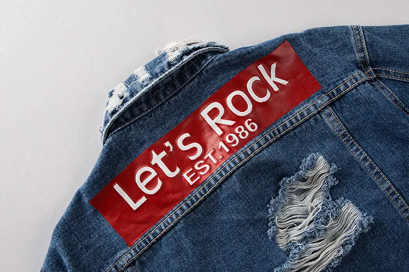 Ribbon Ripped Denim Jacket 10