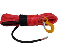 8mm*30m 12 strand synthetic winch rope with sleeve and thimble for ATV/UTV/SUV/4X4/4WD,winch cable for towing
